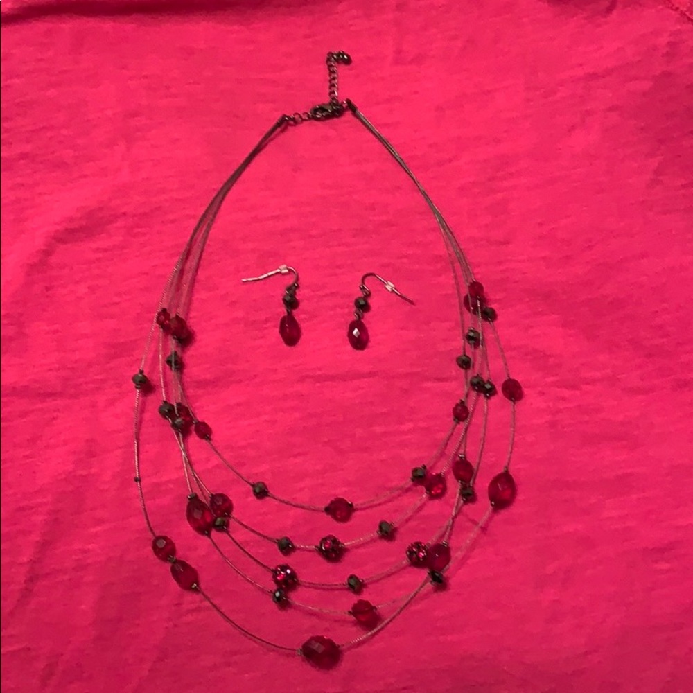 Necklace and earrings